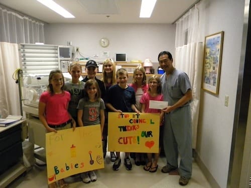 students with Dr. Chan 12