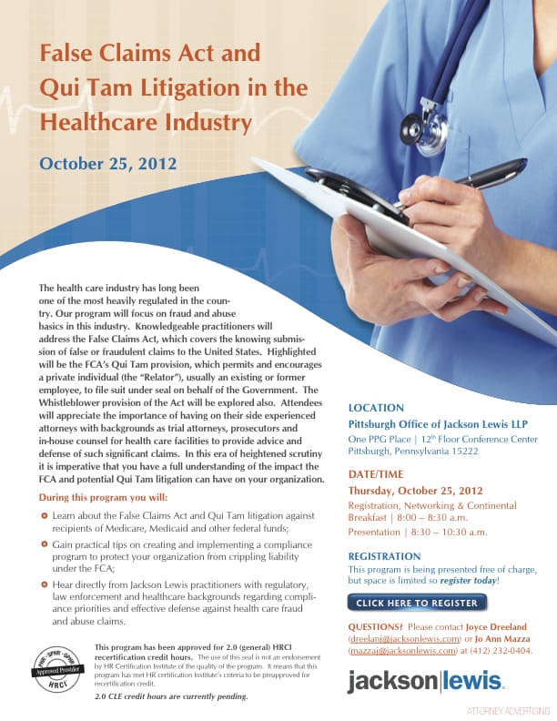 False Claims Act and Qui Tam Litigation in the Healthcare Industry