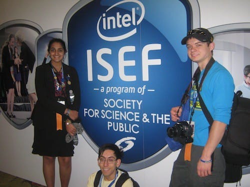 From left to right, Anishaa Sivakumar, Rishi Mirchandani, and Ryan Maurer.