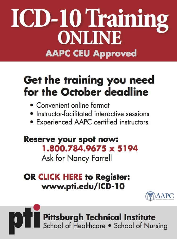 ICD-10, ICD-10 Training, ICD-10 Training Online, AAPC Certified Instructors, ICD-10 Training in Pittsburgh, AAPC CEU Approved 